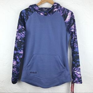 Huntworth Purple Camo Contrast Performance Hoodie NEW